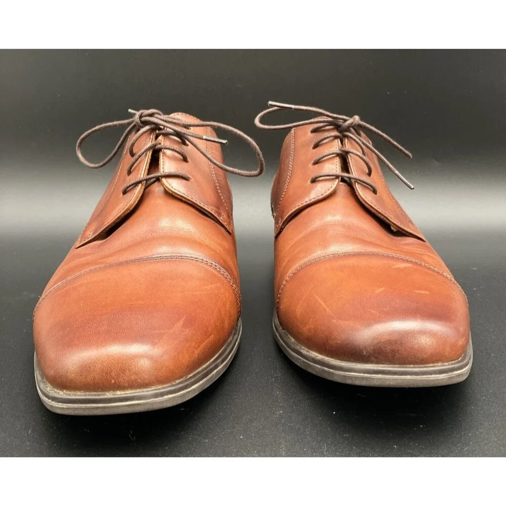 Florsheim Shoe Company Men's 10.5M Brown Leather Dress Shoes Style 11924 221